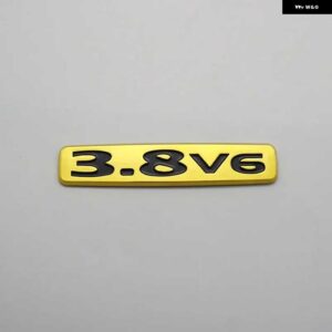パジェロ 3.8 V6 3.8V6 エンブレムゴールド 3D ステッカー リアトランク ABS プラスチック ロゴバッジ デカール 銘板 - Gold