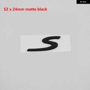 カイエン ステッカー S 文字ロゴ リア トランク テール ネームプレート バッジ エンブレム - 52 x 24 matte black