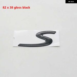 カイエン ステッカー S 文字ロゴ リア トランク テール ネームプレート バッジ エンブレム - 82 x 38 gloss black