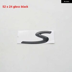 カイエン ステッカー S 文字ロゴ リア トランク テール ネームプレート バッジ エンブレム - 52 x 24 gloss black