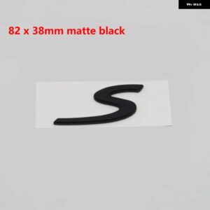カイエン ステッカー S 文字ロゴ リア トランク テール ネームプレート バッジ エンブレム - 82 x 38 matte black
