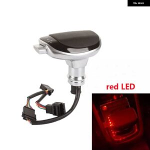 VW パサート B7 /B8 ゴルフ 6 /7 MQB ティグアン シュコダ オクタビア イエティ スーパーブ DSG 自動ギアシフト ノブ レバー シフター ヘッド LED ライト - black leather red