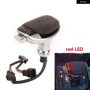 VW パサート B7 /B8 ゴルフ 6 /7 MQB ティグアン シュコダ オクタビア イエティ スーパーブ DSG 自動ギアシフト ノブ レバー シフター ヘッド LED ライト - wool red LED