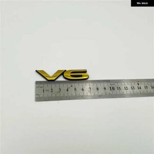 パジェロ モンテロ ランサー アウトランダー GLS GLX EX V6 エンブレム ロゴ リア ステッカー ドアサイド フェンダー マーク サイン - V6 gold