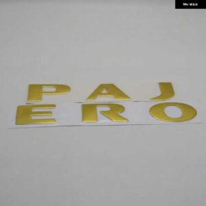 パジェロ エンブレム ステッカー 自動車フロントフードクロームゴールドブラック ABS 文字バッジロゴ銘板 - Gold