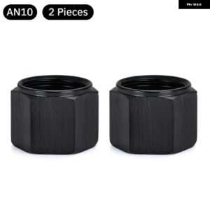 AN6 AN8 AN10 アダプタ メスフレアエンドキャッププラグ チューブナット六角頭ポートブランキングプラグ キャップロックホース コネクタ継手 - 2pcs an10