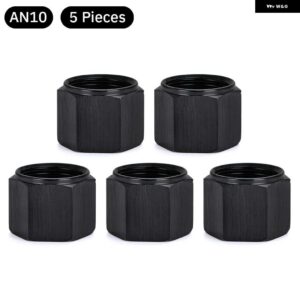 AN6 AN8 AN10 アダプタ メスフレアエンドキャッププラグ チューブナット六角頭ポートブランキングプラグ キャップロックホース コネクタ継手 - 5pcs an10