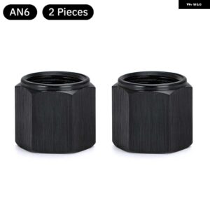 AN6 AN8 AN10 アダプタ メスフレアエンドキャッププラグ チューブナット六角頭ポートブランキングプラグ キャップロックホース コネクタ継手 - 2pcs an6