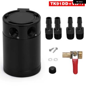 M16*1.5 インレット アウトレット 2 ポート コンパクト バッフル付きオイルキャッチ缶タンク JR-TK91 - TYPE1 Drain Valve