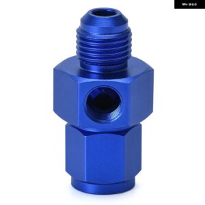 AN -6 AN6 オス - メス 1/8インチ NPT ゲージ/センサー 側ポート アダプタ ー ブラックブルー JR-SL9192-06 - Blue
