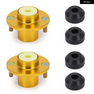 2ピース ショックトップハット 92-00 シビック デルソルインテグラコイル オーバーショックトップマウント ハットストラットタワー JR-STH81 - Gold