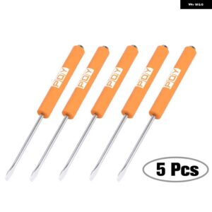 5個 多機能磁気絶縁セキュリティ リペア ハンドツールマイナス/プラスドライバーメンテナンス - Slotted head orange
