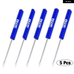 5個 多機能磁気絶縁セキュリティ リペア ハンドツールマイナス/プラスドライバーメンテナンス - Slotted head blue