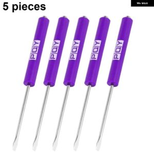 5個 多機能磁気絶縁セキュリティ リペア ハンドツールマイナス/プラスドライバーメンテナンス - Slotted head purple