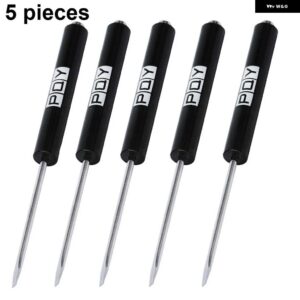 5個 多機能磁気絶縁セキュリティ リペア ハンドツールマイナス/プラスドライバーメンテナンス - Slotted head black