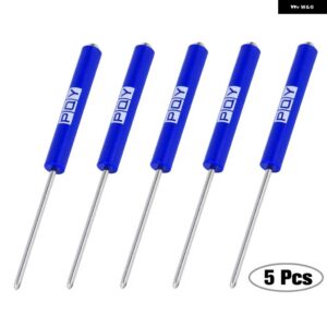 5個 多機能磁気絶縁セキュリティ リペア ハンドツールマイナス/プラスドライバーメンテナンス - Phillips head blue
