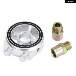 M20X1.5 3/4-16 1/8 NPT アルミ レーシング 油圧ゲージオイルフィルター クーラー サンドイッチプレート アダプタ ー JR6722 - Silver