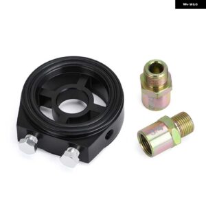 M20X1.5 3/4-16 1/8 NPT アルミ レーシング 油圧ゲージオイルフィルター クーラー サンドイッチプレート アダプタ ー JR6722 - black