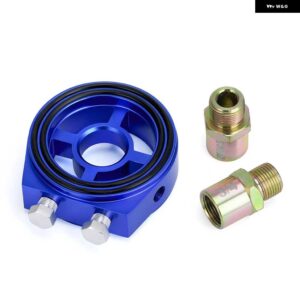 M20X1.5 3/4-16 1/8 NPT アルミ レーシング 油圧ゲージオイルフィルター クーラー サンドイッチプレート アダプタ ー JR6722 - Blue