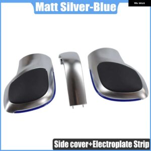 ギアシフトノブ レバーシフターハンドルスティック VW ゴルフ 6 7 R GTI パサート B7 B8 CC R20 ジェッタ MK6 GLI クローム/マットカースタイリング - Matte Silver-Blue 2