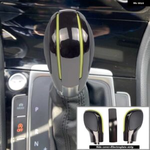 ギアシフトノブ レバーシフターハンドルスティック VW ゴルフ 6 7 R GTI パサート B7 B8 CC R20 ジェッタ MK6 GLI クローム/マットカースタイリング - Chrome Grey-Green 1