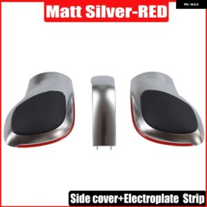 ギアシフトノブ レバーシフターハンドルスティック VW ゴルフ 6 7 R GTI パサート B7 B8 CC R20 ジェッタ MK6 GLI クローム/マットカースタイリング - Matte Silver-Red 2