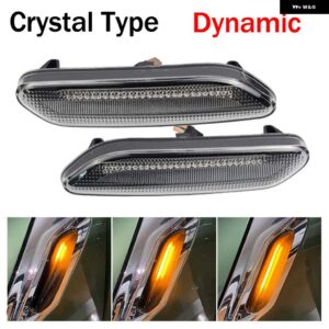 流水ウインカー LED ダイナミック ウィンカー ライト ミニクーパー R60 カントリーマン R61 ペースマン サイドマーカー点滅 インジケータ ー - Dynamic Crystal Type