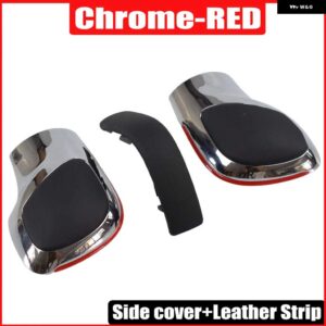 ギアシフトノブ レバーシフターヘッド自動カースタイリング VW ゴルフ 6 7 R GTI パサート B7 B8 CC R20 ジェッタ MK6 GLI クローム/マット - RED-CH-L