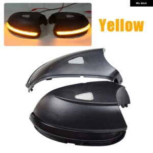 2個 LED ダイナミック ウィンカー ウインカーシーケンシャルミラー インジケータ ライト VW パサート B7 CC シロッコ MK3 ジェッタ MK6 EOS ビートル - Yellow