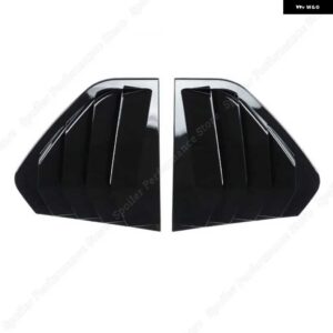 VW ゴルフ 8 MK8 サイドウィンドウ スポイラー スプリッター カバー トリム ルーバー TSI TDI GTI GTE GTD R R-LINE 車窓サンシェード 2020-2022 - Gloss Black