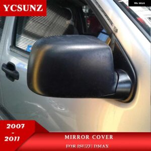 ABS クローム サイドミラー カバー いすゞ DMAX D-MAX 39387 外装パーツ ダブルキャビン - black