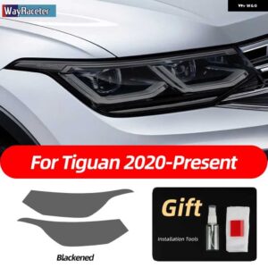 スモークブラック TPU ステッカー ヘッドライト フィルム VW ゴルフ 7 8 シロッコティグアン パサート B8 トゥアレグ CR CC アルテオンビートル - Tiguan 20-On