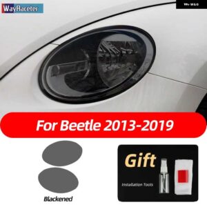 スモークブラック TPU ステッカー ヘッドライト フィルム VW ゴルフ 7 8 シロッコティグアン パサート B8 トゥアレグ CR CC アルテオンビートル - Beetle 13-19