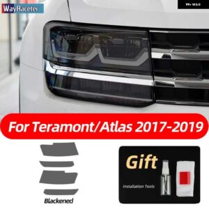 スモークブラック TPU ステッカー ヘッドライト フィルム VW ゴルフ 7 8 シロッコティグアン パサート B8 トゥアレグ CR CC アルテオンビートル - Atlas 17-19