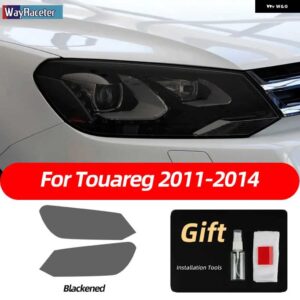 スモークブラック TPU ステッカー ヘッドライト フィルム VW ゴルフ 7 8 シロッコティグアン パサート B8 トゥアレグ CR CC アルテオンビートル - Touareg 11-14