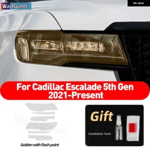 ヘッドライト フィルム テールライト ライトクリアスモークブラック TPU ティント ステッカー キャデラックエスカレード 2021-23 - Only Headlight one 3