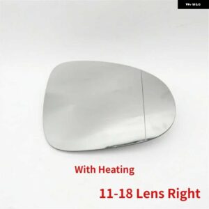 サイドドアミラー ガラスレンズウィンカー ランプ外側バックミラー ハウジング カバー フレーム VW トゥアレグ 2011-2018 - 11-18 Lens Right