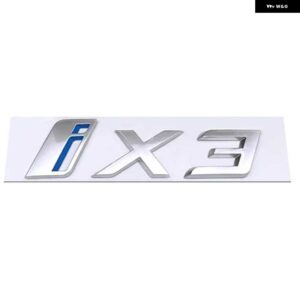 3D レター ステッカー リアトランクエンブレムロゴテールゲート デカール バッジ銘板 Iシリーズ I3 IX IX3 - ix3 Silver
