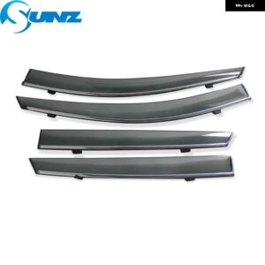 サイドウィンドウ バイザー MG ZS EV ASTOR 2017-24 サンレインガードウェザーシールドウィンドウ ディフレクター - Chrome Strip