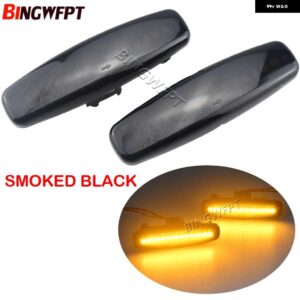 1ペア 連続点滅 LED ウインカーサイド マーカーライト ウインカーインフィニティ G37 CV36 HV36 V36 JX35 L50 M25 Y51 Y51HV - Dynamic Smoked Black