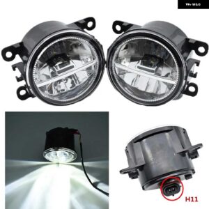 2Xカースタイリング 12V 強力なアウター 90MM LED フォグライト フォーカス MK2/3 フュージョンフィエスタ MK7 自動車 H11 ソケットハロゲンランプ - LED-BM
