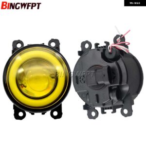 2X ホワイトエンジェルアイズカースタイリング フロントバンパー LED フォグランプ LEN F-ORD フォーカス MK2/3 フュージョンフィエスタ MK7 - LED-Yellow