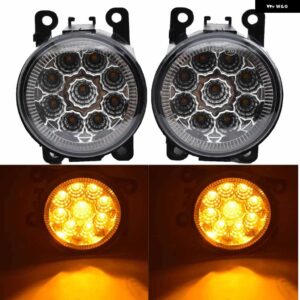 2個 フロントバンパー LED フォグランプ 12V ハロゲンライト 55 ワットレンジャー 38626-2015 - LED-Yellow