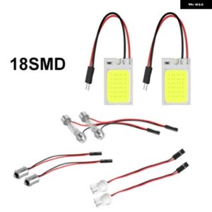 2個 パネル LED ドーム読書灯マップランプ COB 18 24 36 48SMD 車内ライト自動電球 C5W フェストゥーン BA9S T4W T10 LED アダプタ ー - 18SMD