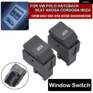 電動ウィンドウ コントロールスイッチ VW ポロハッチバック LUPO シート コルドバシート イビサ 6N2 6X0 959 855B 6X0959855B - 2X Buttom