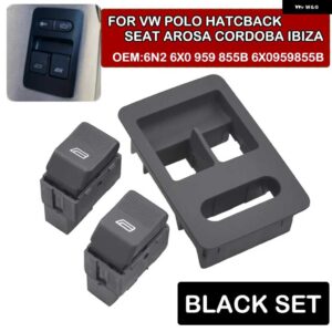 電動ウィンドウ コントロールスイッチ VW ポロハッチバック LUPO シート コルドバシート イビサ 6N2 6X0 959 855B 6X0959855B - black set