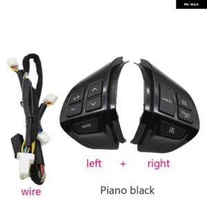 クルーズ コントロール スイッチ ステアリング ホイール ボタン ASX アウトランダー XL 2007-2012 オーディオ ボリューム 電話 - ASX-Piano black