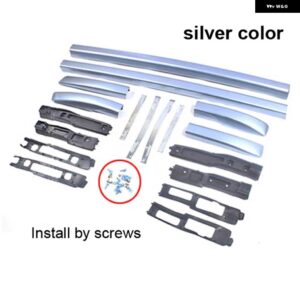 モデル ルーフラック ルーフレール ルーフバー シトロエン C4 エアクロス 2013-2023 黒 8 年前ショップ ドリル穴 - silver color
