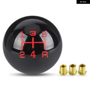 5 スピードラウンドボールギア シフトノブ M8 M10 M12 アダプター交換シフター自動 マニュアル スティックシフトヘッド付き - 5 Speed large font