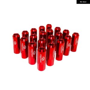 60MM M14 * 1.5 ホイールナット 20個 レーシングラグホイールナットネジ/アルミラグナット M14X1.5 - red